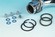 Gasket Kit Exhaust Mounting With Knitted Wire Gaskets & Chrome Acorn N