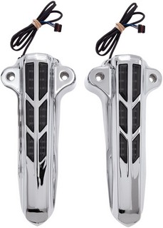 Ciro Fork Lower Leg Covers Lighted Chrome Cover Lower Leg Chrome/Amber i gruppen Reservdelar & Tillbehr / Fjdring / Framgaffel / Blgar/Kpor hos Blixt&Dunder AB (04030135)