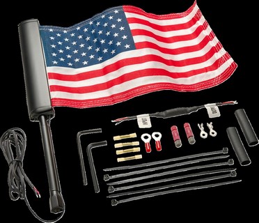 Ciro Flag Pole Led Lighted With U.S. Flag Flagpole Blk Led Lighted Wit i gruppen  hos Blixt&Dunder AB (05212073)