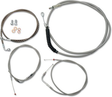 La Choppers Cable Kit 15-17" Ape Bar Length Stainless Steel Hd Cbl Ln