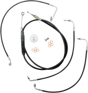 La Choppers Cable And Brake Line Kit Black Vinyl For 15