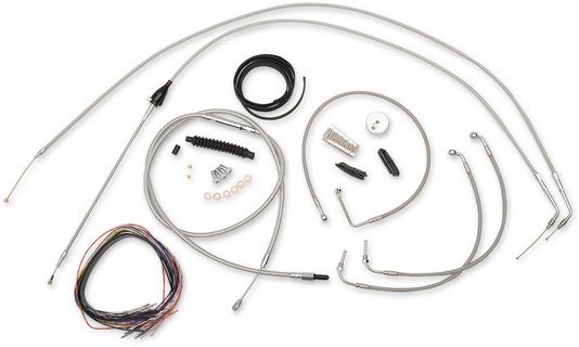 La Choppers Cable And Brake Line Kit Stainless Polished For 18