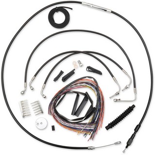 La Choppers Cable And Brake Line Kit Black Vinyl For 18