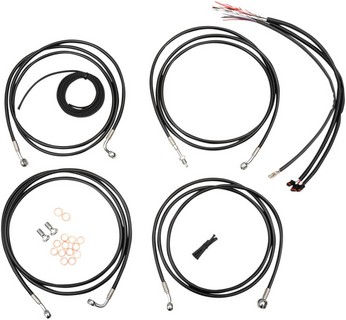 La Choppers Cable And Brake Line Kit Black Vinyl For 15