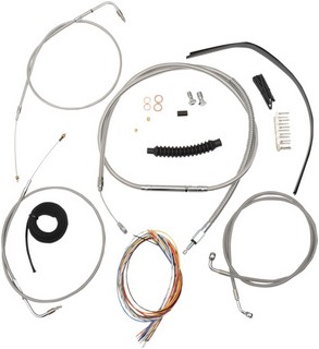 La Choppers Cable And Brake Line Kit Stainless Polished For Mini Ape H i gruppen Reservdelar & Tillbehr / Styren & Tillbehr / Vajersatser / Vajersats Dyna hos Blixt&Dunder AB (06101344)