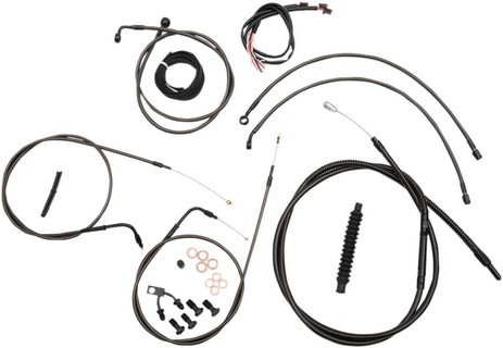 La Choppers Cable And Brake Line Kit Midnight Black For 12