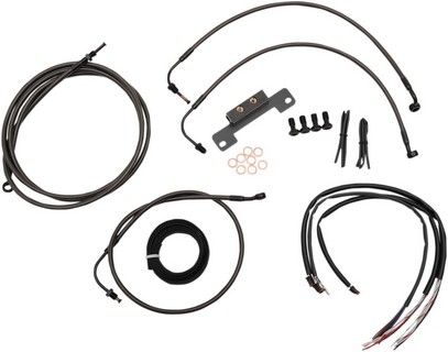 La Choppers Cable And Brake Line Kit Midnight Black For 12