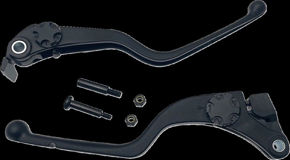 Drag Specialties Handlebar Controls - Pan America - Black Lever Set Bl i gruppen Reservdelar & Tillbehr / Styren & Tillbehr / Handtag, Reglage & Tillbehr  / Handtags-kit hos Blixt&Dunder AB (06102299)