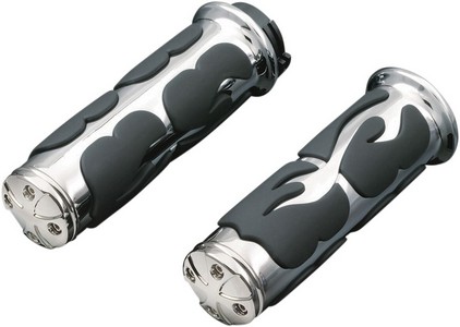 Kuryakyn Iso-Flame Grips For Dual Cable Throttle Grip Iso Flame i gruppen Reservdelar & Tillbehr / Styren & Tillbehr / Handtag, Reglage & Tillbehr  / Handtag hos Blixt&Dunder AB (06300204)