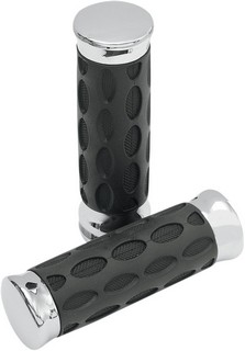 Drag Specialties Grips Hotop Touring Chrome/Rubber Grips Hotop Chr Tbw i gruppen Reservdelar & Tillbehr / Styren & Tillbehr / Handtag, Reglage & Tillbehr  / Handtag hos Blixt&Dunder AB (06300739)