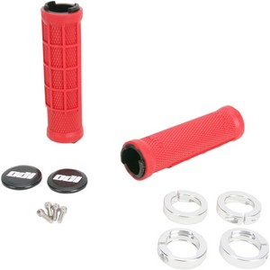 Odi Grips Ruffian Mx Pwc Red Silver Cap Grips Ruffian Mx Atv Rd i gruppen  hos Blixt&Dunder AB (06300910)