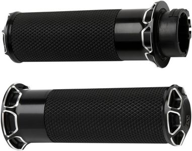 Arlen Ness Grips Beveled Fusion Throttle By Wire Black Grip Bevelled T i gruppen Reservdelar & Tillbehr / Styren & Tillbehr / Handtag, Reglage & Tillbehr  hos Blixt&Dunder AB (06301161)