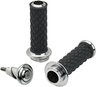 Biltwell Alumicore Tbw Grips Chrome Grips Alumicor i gruppen Reservdelar & Tillbehr / Styren & Tillbehr / Handtag, Reglage & Tillbehr  / Handtag hos Blixt&Dunder AB (06302323)