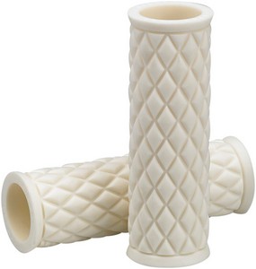 Biltwell Alumicore Grip Sleeves Tpv Rubber White Grips Alumicore Repl i gruppen Reservdelar & Tillbehör / Styren & Tillbehör / Handtag, Reglage & Tillbehör  / Handtag hos Blixt&Dunder AB (06302325)