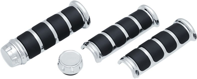 Kuryakyn Grip Iso 3 Piece 10+Fl Ch Grips 3-Piece Clamshell Iso W/ i gruppen  hos Blixt&Dunder AB (06302727)