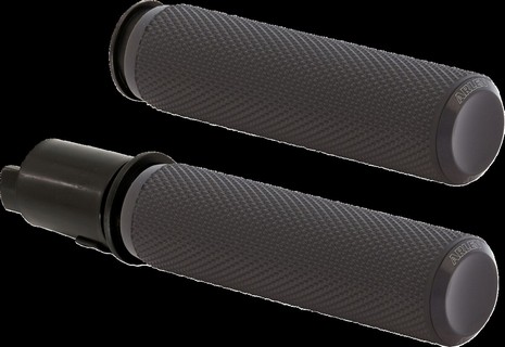 Arlen Ness Grips - Knurled - Tbw - Black Grips - Knurled - Flhx/Fltr 2 i gruppen Reservdelar & Tillbehr / Styren & Tillbehr / Handtag, Reglage & Tillbehr  / Handtag hos Blixt&Dunder AB (06303252)