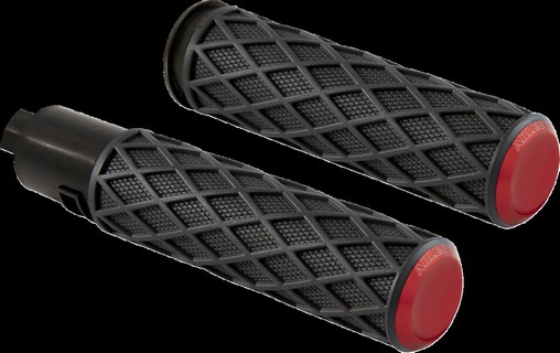 Arlen Ness Grips - Diamond - Tbw - Red Grips - Diamond - Flhx/Fltr 23 i gruppen Reservdelar & Tillbehr / Styren & Tillbehr / Handtag, Reglage & Tillbehr  / Handtag hos Blixt&Dunder AB (06303262)