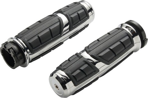 Ciro Grips - Chicane - Street Glide/Road Glide - Chrome Grips Chicane i gruppen Reservdelar & Tillbehr / Styren & Tillbehr / Handtag, Reglage & Tillbehr  / Handtag hos Blixt&Dunder AB (06303283)