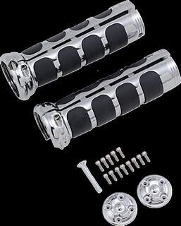 Kuryakyn Grips Iso Gl 1800 Heat  Chrome Grips Iso W/Oem Heated Grips - i gruppen Reservdelar & Tillbehr / Styren & Tillbehr / Handtag, Reglage & Tillbehr  / Handtag hos Blixt&Dunder AB (06310087)