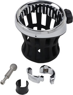 Ciro Drink Holder With Bar Mount Chrome Holder Drink Bars Chr i gruppen Klder & Utrustning / Montering styret hos Blixt&Dunder AB (06360021)