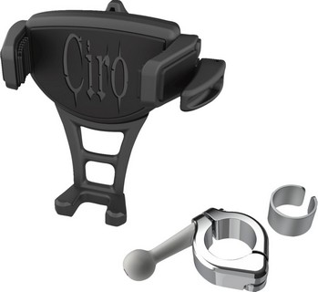 Ciro Phone Holder - Constrictor - Black - Chrome 7/8