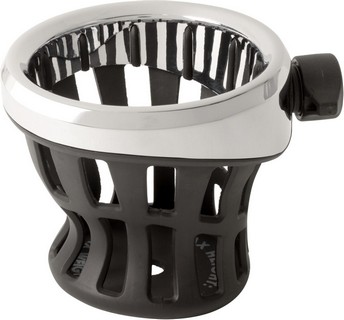 Ciro Drink Holder - Gen 2 - Chrome - Passenger - Black Mount Holder Dr i gruppen Klder & Utrustning / Montering styret hos Blixt&Dunder AB (06360586)