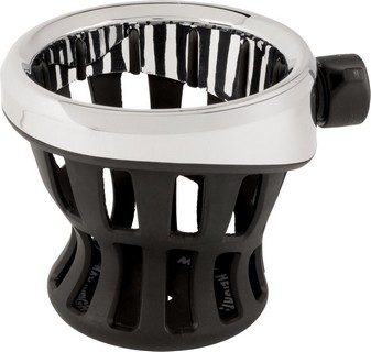 Ciro Drink Holder - Gen 2 - Chrome - Passenger - Black Mount Holder Dr i gruppen Klder & Utrustning / Montering styret hos Blixt&Dunder AB (06360587)