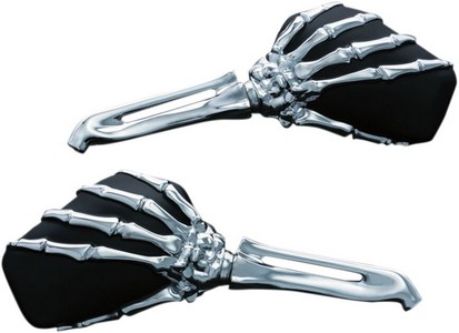 Kuryakyn Skeleton Hand Mirrors With Chrome Stems And Black Heads Mirro i gruppen Reservdelar & Tillbehr / Styren & Tillbehr / Backspeglar & Tillbehr / Backspeglar hos Blixt&Dunder AB (06401099)