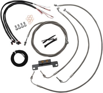 La Choppers Complete Braided Stainless Handlebar Cable/Wire Harness/Br i gruppen Reservdelar & Tillbehr / Styren & Tillbehr / Vajersatser / Vajersats Touring hos Blixt&Dunder AB (06620210)