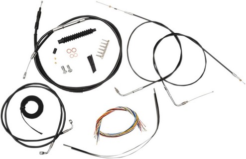 La Choppers Complete Cable Kit For 12-14 Ape Hangers Black Vinyl/Stain i gruppen Reservdelar & Tillbehr / Styren & Tillbehr / Vajersatser / Vajersats Dyna hos Blixt&Dunder AB (06620428)