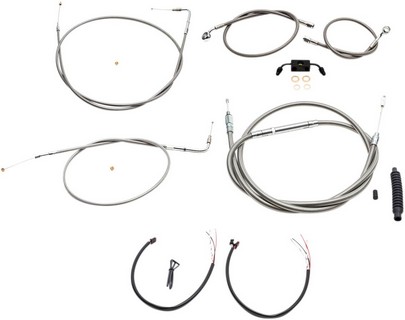 La Choppers Complete Cable Kit For 12-14 Ape Hangers Stainless Braided i gruppen Reservdelar & Tillbehr / Styren & Tillbehr / Vajersatser / Vajersats Dyna hos Blixt&Dunder AB (06620445)
