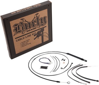 Burly Brand Complete Black Vinyl Handlebar Cable/Brake Line Kit For 14 i gruppen Reservdelar & Tillbehr / Hjul & bromsar / Bromsar / Bromsslang hos Blixt&Dunder AB (06620725)