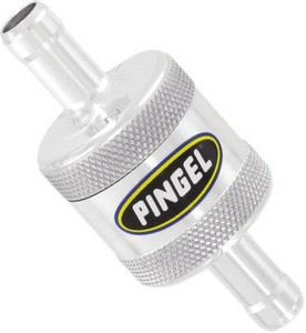 Pingel Inline Ss Fuel Filter Satin 3/8 In 3/8 Out Fuel Filter 3/8