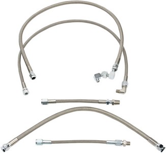 Drag Specialties Oil Line Kit Stainless Steel Ss Oil Line Kit 86-90 Xl i gruppen Reservdelar & Tillbehr / Tankar / Anslutningar & slang hos Blixt&Dunder AB (07110039)