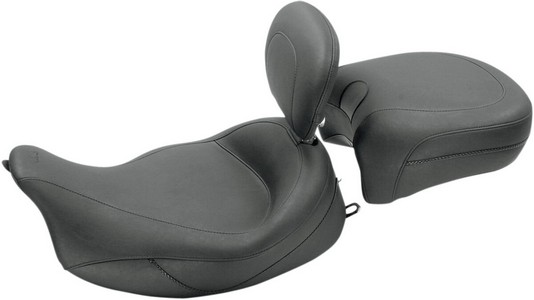 Mustang Seat Super Solo Vintage Smooth With Removable Driver Backrest i gruppen Reservdelar & Tillbehr / Ram och chassidelar / Sadlar / Sadlar Touring hos Blixt&Dunder AB (08010555)