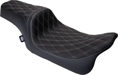 Drag Specialties Seat Predator 1-Up Vinyl Double Diamond Silver Flh 20 i gruppen  hos Blixt&Dunder AB (08011489)