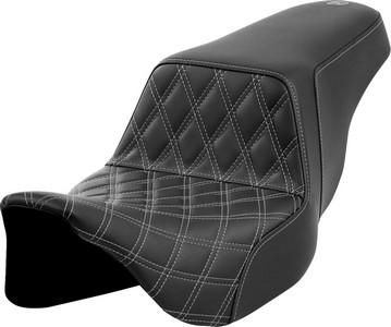Saddlemen Step-Up Seat - Front Lattice Stitch - Dark Gray Stitch Seat i gruppen Reservdelar & Tillbehr / Ram och chassidelar / Sadlar / Sadlar Touring hos Blixt&Dunder AB (08011572)