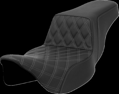 Saddlemen Step-Up Seat - Front Lattice Stitch - Gray Stitch - Extended i gruppen Reservdelar & Tillbehr / Ram och chassidelar / Sadlar / Sadlar Touring hos Blixt&Dunder AB (08011578)