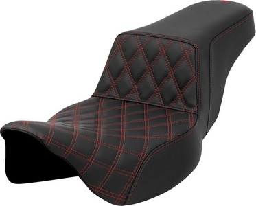 Saddlemen Step-Up Seat - Front Lattice Stitch - Red Stitch - Extended i gruppen Reservdelar & Tillbehr / Ram och chassidelar / Sadlar / Sadlar Touring hos Blixt&Dunder AB (08011580)