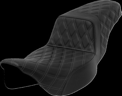 Saddlemen Step-Up Seat - Lattice Stitch - Gray Stitch - Extended Reach i gruppen Reservdelar & Tillbehr / Ram och chassidelar / Sadlar / Sadlar Touring hos Blixt&Dunder AB (08011601)