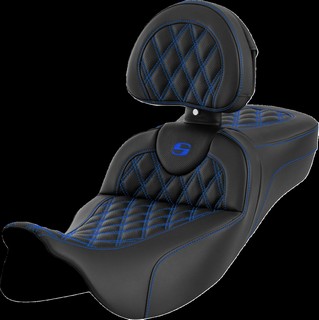 Saddlemen Seat Roadsofa Ls Ext Rch Blue Stitch Seat Road Sofa - Flt 08 i gruppen Reservdelar & Tillbehör / Ram och chassidelar / Sadlar / Sadlar Touring hos Blixt&Dunder AB (08011618)