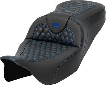 Saddlemen Roadsofa? Seat - Honeycomb - Blue Stitch - Without Backres i gruppen Reservdelar & Tillbehr / Ram och chassidelar / Sadlar / Sadlar Touring hos Blixt&Dunder AB (08011640)
