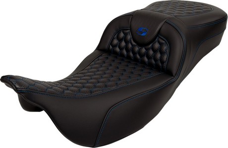 Saddlemen Roadsofa? Seat - Honeycomb - Blue Stitch - Without Backres i gruppen Reservdelar & Tillbehr / Ram och chassidelar / Sadlar / Sadlar Touring hos Blixt&Dunder AB (08011648)