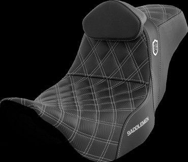 Saddlemen Pro Series Sdc Performance Seat - With Backrest - Silver Sti i gruppen Reservdelar & Tillbehr / Ram och chassidelar / Sadlar / Sadlar Touring hos Blixt&Dunder AB (08011666)