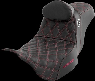 Saddlemen Pro Series Sdc Performance Seat - With Backrest - Wine Berry i gruppen Reservdelar & Tillbehr / Ram och chassidelar / Sadlar / Sadlar Touring hos Blixt&Dunder AB (08011668)