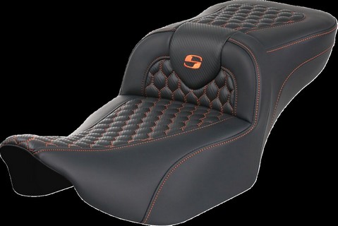 Saddlemen Roadsofa? Seat - Without Backrest - Orange Stitch - Extend i gruppen Reservdelar & Tillbehr / Ram och chassidelar / Sadlar / Sadlar Touring hos Blixt&Dunder AB (08011758)