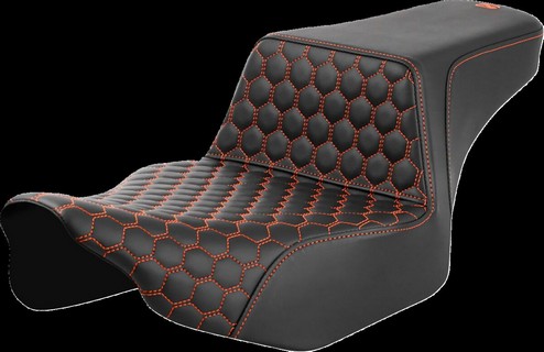 Saddlemen Step-Up Seat - Extendeded Reach - Front Honeycomb - Orange S i gruppen Reservdelar & Tillbehr / Ram och chassidelar / Sadlar / Sadlar Touring hos Blixt&Dunder AB (08011834)