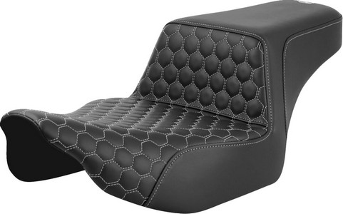 Saddlemen Step-Up Seat - Extendeded Reach - Front Honeycomb - Silver S i gruppen Reservdelar & Tillbehr / Ram och chassidelar / Sadlar / Sadlar Touring hos Blixt&Dunder AB (08011836)