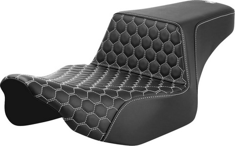 Saddlemen Step-Up Seat - Extendeded Reach - Front Honeycomb - White St i gruppen Reservdelar & Tillbehr / Ram och chassidelar / Sadlar / Sadlar Touring hos Blixt&Dunder AB (08011837)