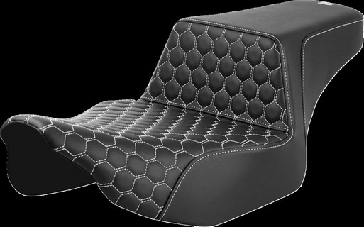 Saddlemen Step-Up Seat - Extendeded Reach - Front Honeycomb - White St i gruppen Reservdelar & Tillbehr / Ram och chassidelar / Sadlar / Sadlar Touring hos Blixt&Dunder AB (08011837)